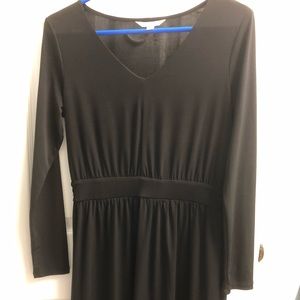 charming Charlie long sleeved black dress.